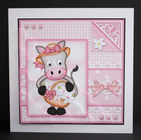 GiGi Horse has a Bonnet & Basket Scalloped Corner Stacker by Marion Kimberley-Scott