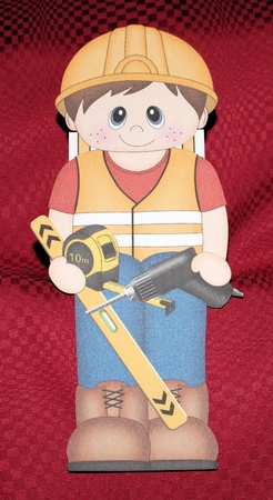 3D On the Shelf Card Kit - Workman Sonny is ready for work by Marion Kimberley-Scott