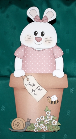 3D On the Shelf Card Kit - Flower Pot Friends Little Bunny Ipsy by Marion Kimberley-Scott