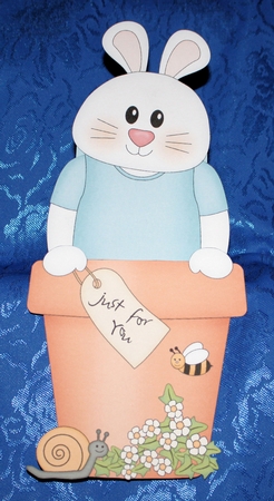 3D On the Shelf Card Kit - Flower Pot Friends Little Bunny Dipsy by Marion Kimberley-Scott