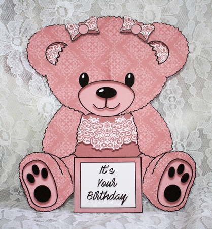 Bo - A Frame Bear Shaped Card by Marion Kimberley-Scott