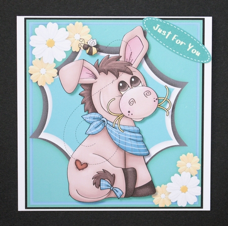 Cute Donkey and Daisys by Marion Kimberley-Scott