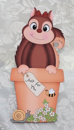 3D On the Shelf Card Kit - Flower Pot Friends Little Squirrel Peanut by Marion Kimberley-Scott