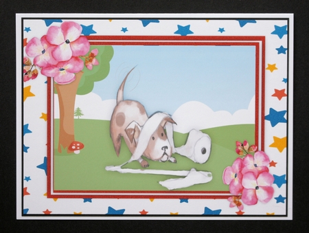 Naughty Toilet Paper Puppy  by Marion Kimberley-Scott