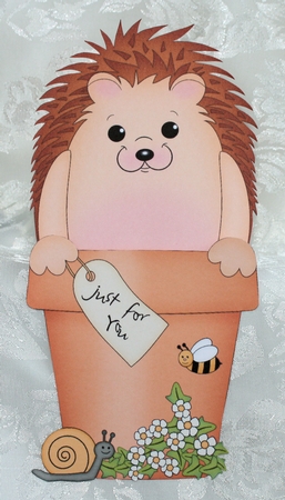 3D On the Shelf Card Kit - Flower Pot Friends Little Hedgehog Spike by Marion Kimberley-Scott