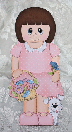 3D On the Shelf Card Kit -  Franchesca has a basket of Flowers by Marion Kimberley-Scott