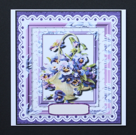 Basket of Violets on lace  by Marion Kimberley-Scott