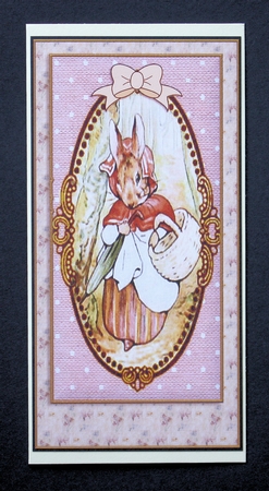 Peter Rabbit DL. Card Front  4 by Marion Kimberley-Scott