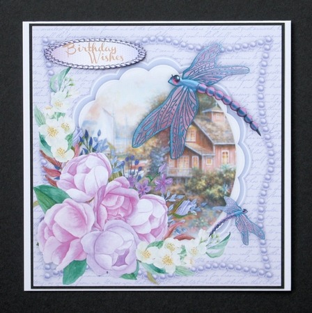 Beauriful Dragonflys and roses  Lilac by Marion Kimberley-Scott