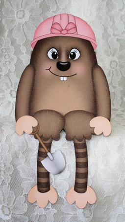 3D On the Shelf Card Kit - Cute Little Marcie Mole by Marion Kimberley-Scott