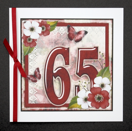 Vintage Birthday 65th Card Topper Kit 1186 by Marion Kimberley-Scott
