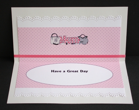 Handbags, Shoes & Lipsticks MUM large dl insert by Marion Kimberley-Scott