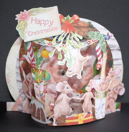 Through the Mouse Hole Christmas Party Flectere Card Mini Kit by Marion Kimberley-Scott