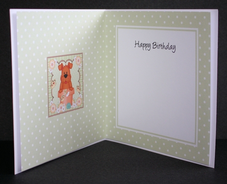 Flower Pot Friends Cute Little Rusty Dog square landscape insert by Marion Kimberley-Scott