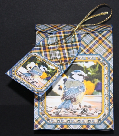 JJ BLUE TIT PINCHBAG AND TAG by Marion Kimberley-Scott