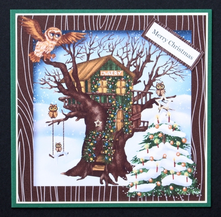 The Christmas Owlery 8x8 by Marion Kimberley-Scott