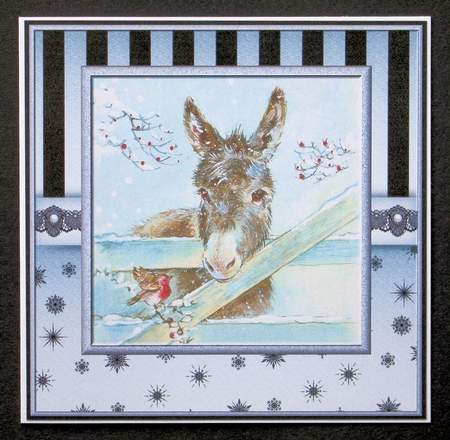 Little Christmas Donkey and Feeding at the Coconut toppers by Marion Kimberley-Scott