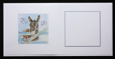 Little Christmas Donkey blank insert by Marion Kimberley-Scott