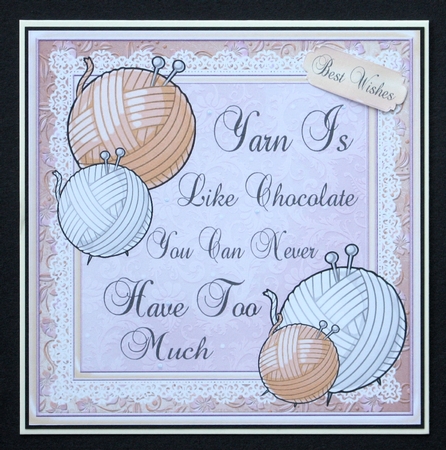 Humorous Knitting Orange 8x8 by Marion Kimberley-Scott
