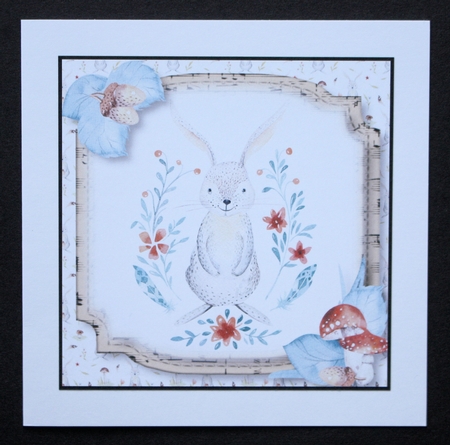 Sheet Music Woodland - The Hare 8x8 by Marion Kimberley-Scott