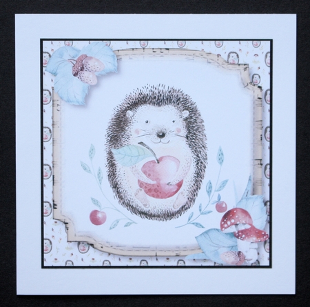 Sheet Music Woodland - The Hedgehog 8x8 by Marion Kimberley-Scott