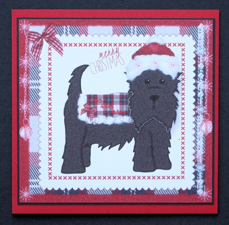 Scottie Dog Ready For Christmas by Marion Kimberley-Scott