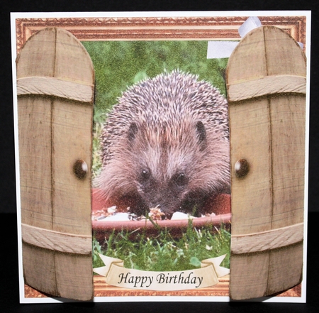 THROUGH THE GARDEN GATES 6x6 SPIKEY VISITOR by Marion Kimberley-Scott