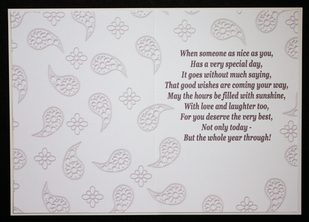Birthday Verse Insert 3 (Ink Saving) by Marion Kimberley-Scott