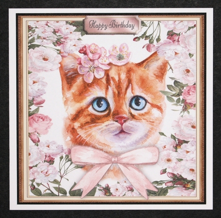 Beautiful Painted Cat 8x8 by Marion Kimberley-Scott