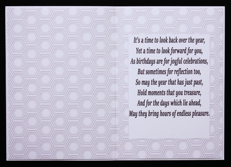 Birthday Verse Male Insert 2  (Ink Saving) by Marion Kimberley-Scott