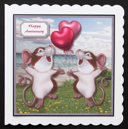 Mice anniversary, valentine or partner birthday by Marion Kimberley-Scott