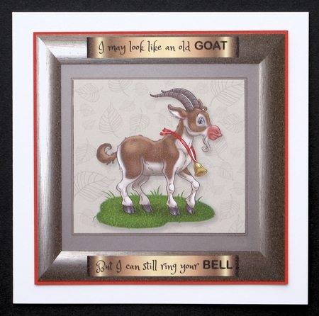 Old Goat Card Topper by Marion Kimberley-Scott