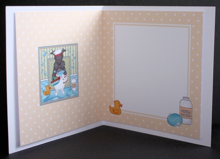 Square Landscape Insert - Bathtub Buddies - Little Scottie Dog by Marion Kimberley-Scott