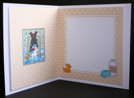 Square Landscape Insert - Bathtub Buddies - Little Scottie Dog by Marion Kimberley-Scott