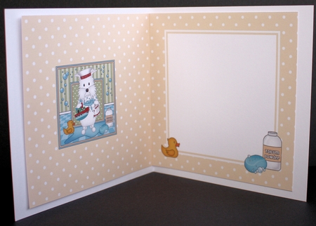 Square Landscape Insert - Bathtub Buddies - Little Westie Dog by Marion Kimberley-Scott