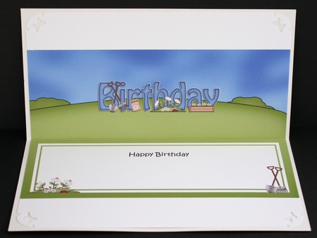 Large DL HAPPY BIRTHDAY insert by Marion Kimberley-Scott