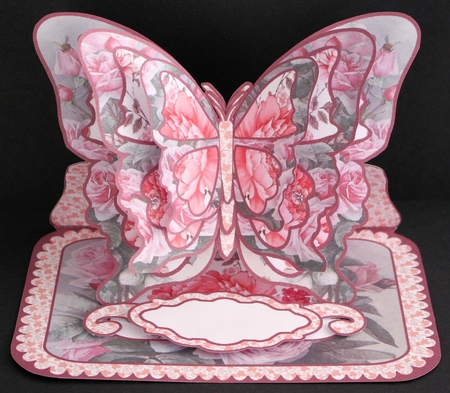 Butterfly easel Pink Roses (Mothers Day) by Marion Kimberley-Scott