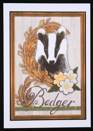 JJ COUNTRY CAPERS 5X7 BADGER by Marion Kimberley-Scott