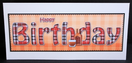 Large DL HAPPY BIRTHDAY 3D decoupage by Marion Kimberley-Scott