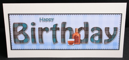 Large DL HAPPY BIRTHDAY 3D decoupage by Marion Kimberley-Scott
