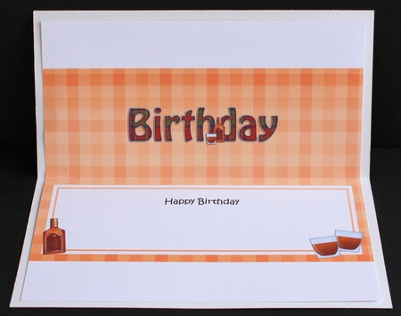 Large DL HAPPY BIRTHDAY insert by Marion Kimberley-Scott