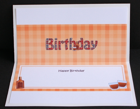 Large DL HAPPY BIRTHDAY insert by Marion Kimberley-Scott