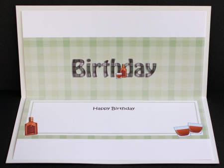 Large DL HAPPY BIRTHDAY insert by Marion Kimberley-Scott
