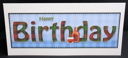 Large DL HAPPY BIRTHDAY 3D decoupage by Marion Kimberley-Scott