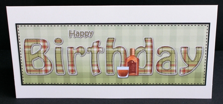 Large DL HAPPY BIRTHDAY 3D decoupage by Marion Kimberley-Scott