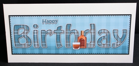 Large DL HAPPY BIRTHDAY 3D decoupage by Marion Kimberley-Scott