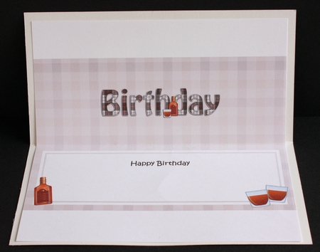 Large DL HAPPY BIRTHDAY insert by Marion Kimberley-Scott