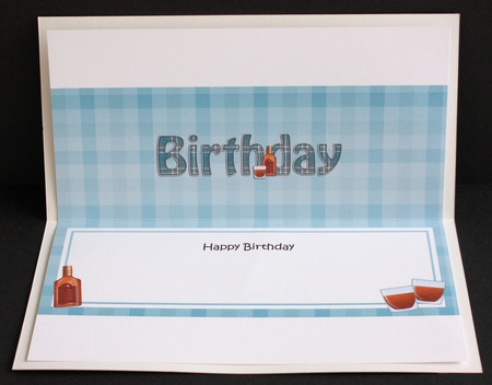 Large DL HAPPY BIRTHDAY insert by Marion Kimberley-Scott
