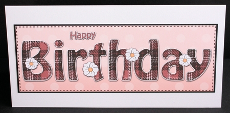 Large DL HAPPY BIRTHDAY 3D decoupage by Marion Kimberley-Scott
