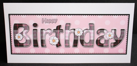Large DL HAPPY BIRTHDAY 3D decoupage by Marion Kimberley-Scott